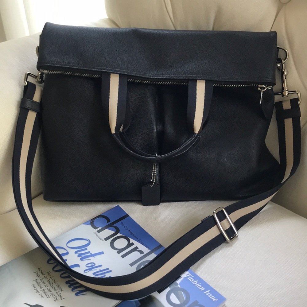 Never used black Navy Coach versatile tote